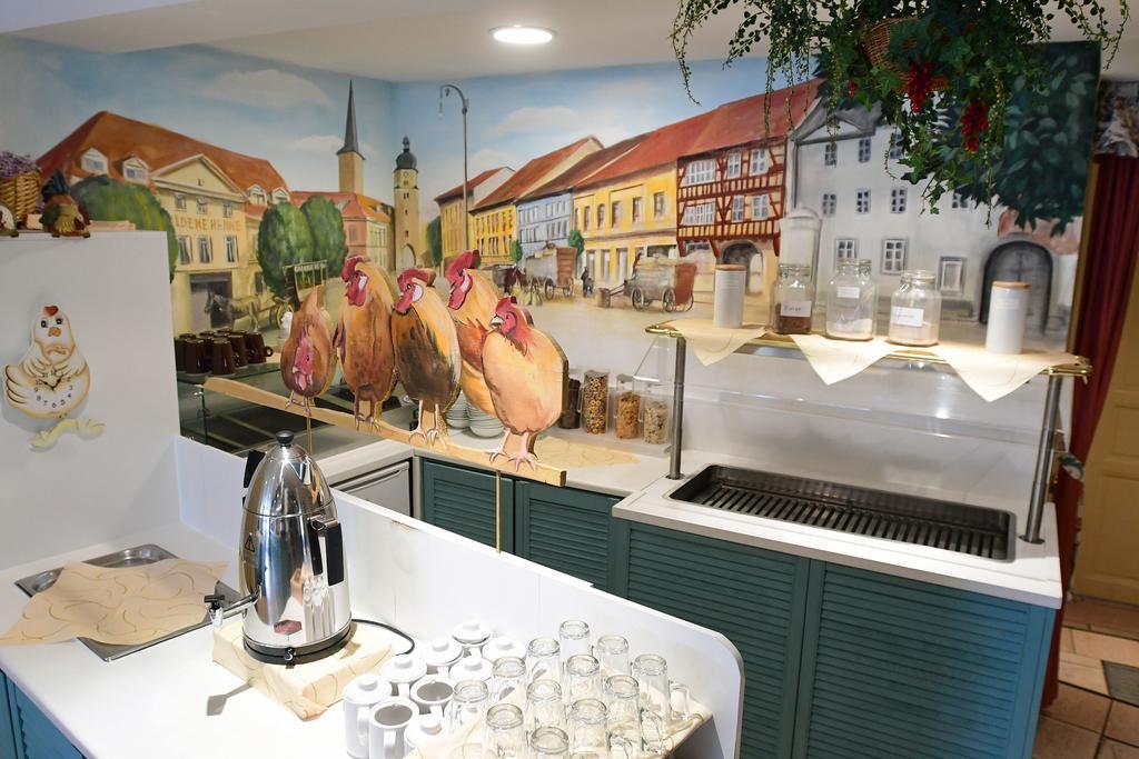 Hotel garni Goldene Henne Arnstadt Exterior foto