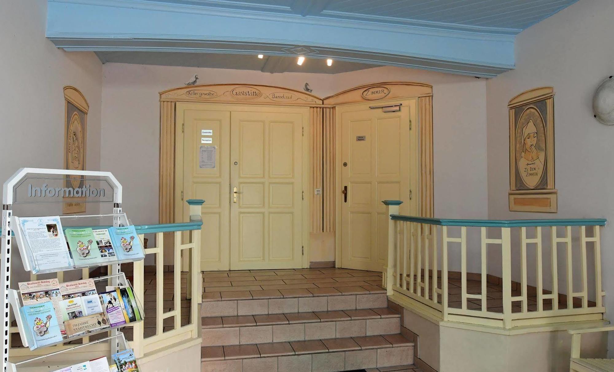 Hotel garni Goldene Henne Arnstadt Exterior foto